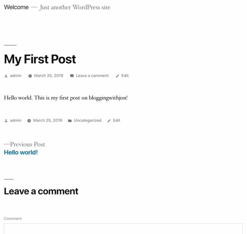 Bluehost View Post