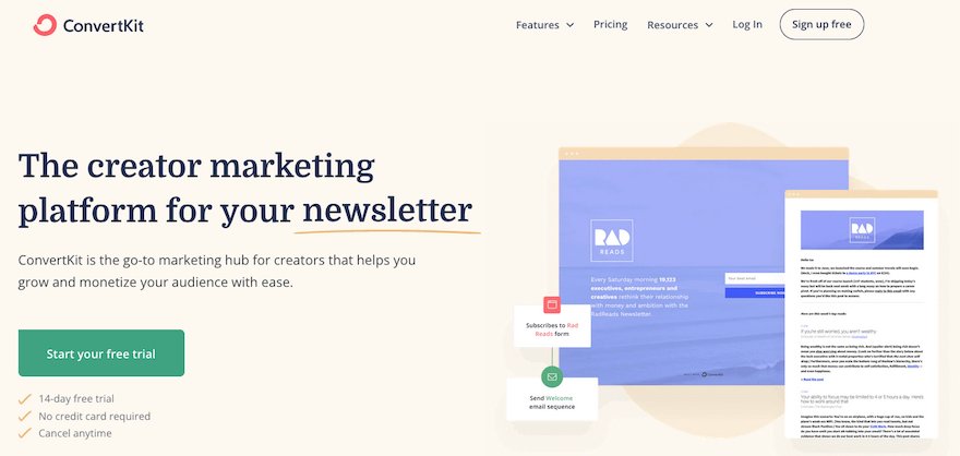 ConvertKit Site Header